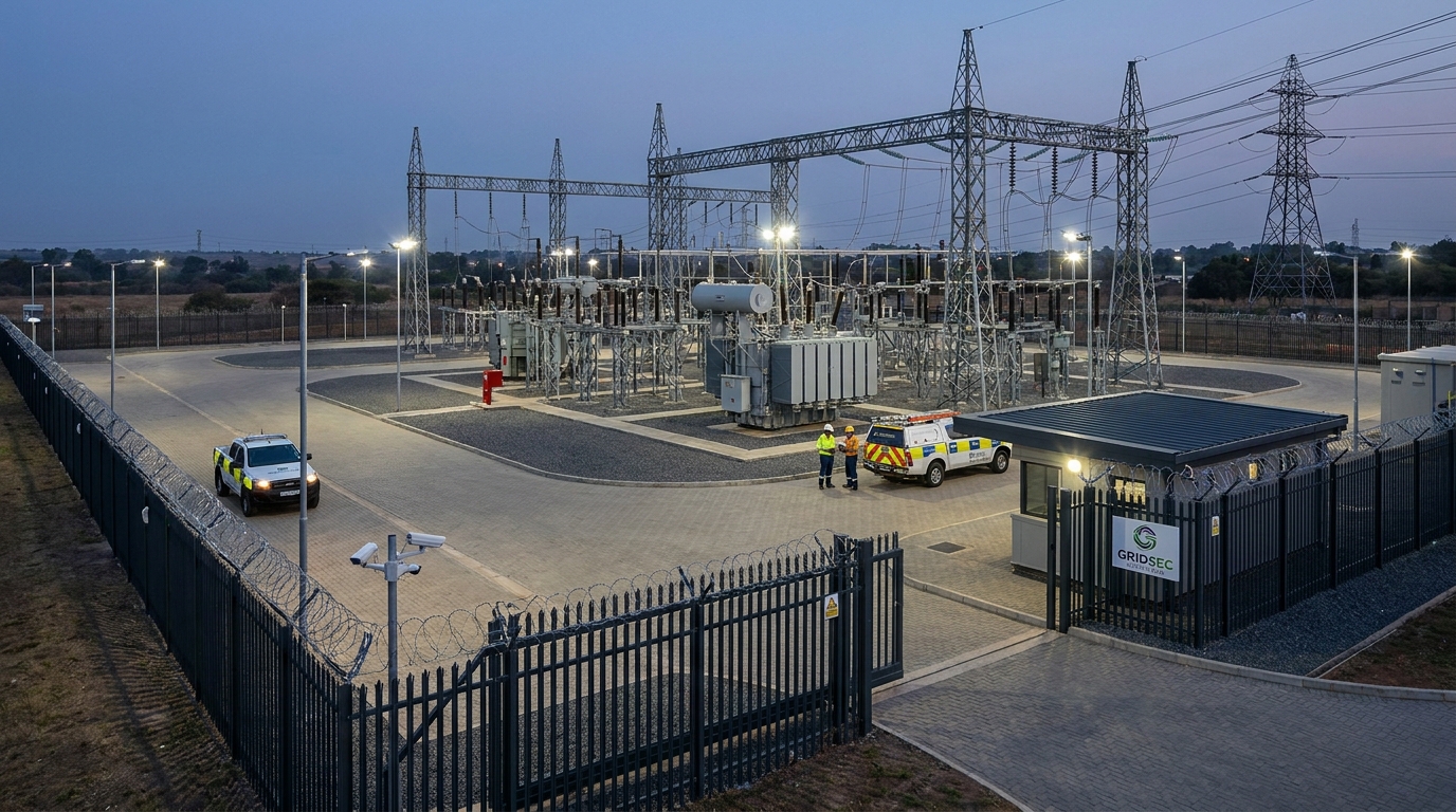 Critical infrastructure site with perimeter security