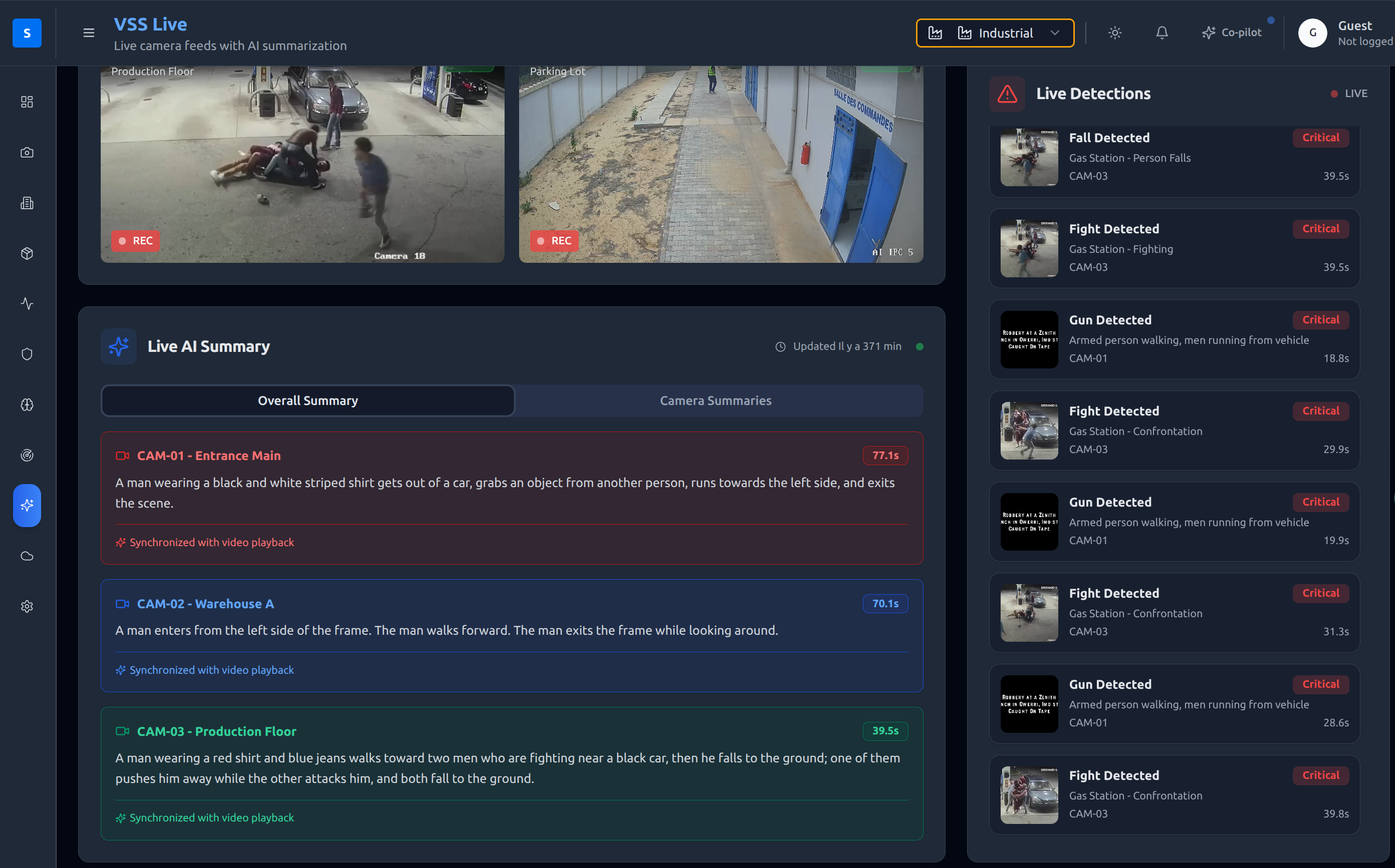 ServEYE agentic video summary screenshot
